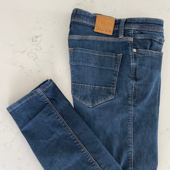 DU/ER Slim Fit MFLS3002 Performance Technical Denim Jeans Heritage Blue 31x34 - Picture 5 of 16
